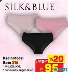 SİLK&BLUE KADIN MODAL BATO KÜLOT 3'LÜ